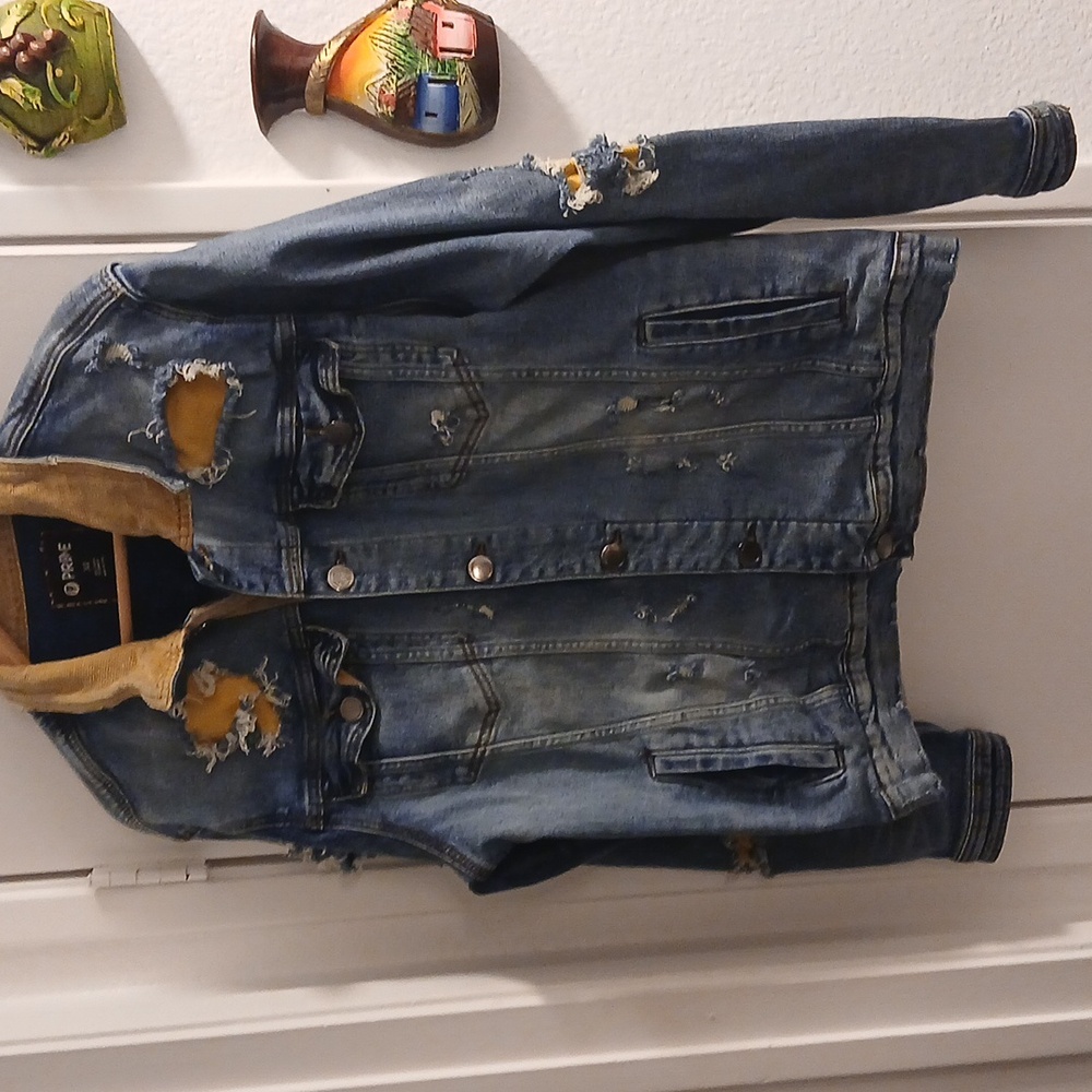Preme Men's Jean Denim Button Down Jacket